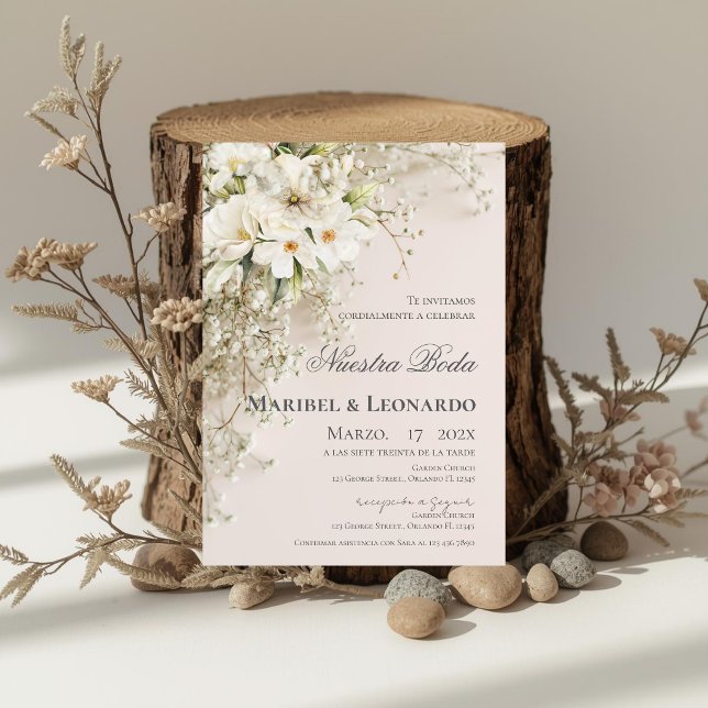 Convite Boho Spanish Wedding Invitation (Criador carregado)