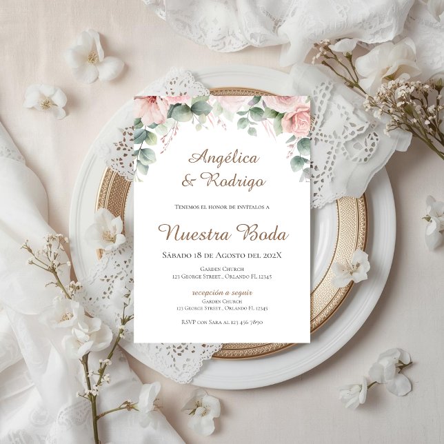 Convite Boho Spanish Wedding Invitation (Criador carregado)