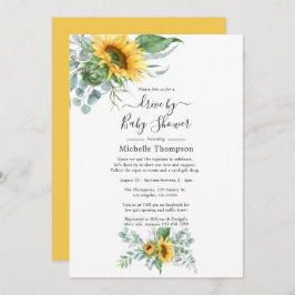 Convite Boho Sunflower Eucalyptus Drive Por Chá