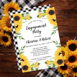 Convite Boho Sunflower Floral | Festa de noivado Verde Em