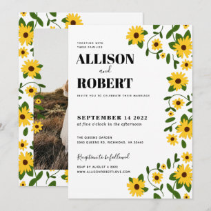 Convite Boho Sunflower Patch Invitation