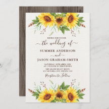 Boho Sunflower Summer Wedcolor