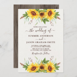 Convite Boho Sunflower Summer Wedcolor