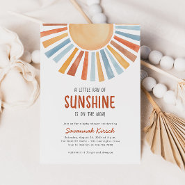 Convite Boho Sunshine Gênero Chá de fraldas neutro