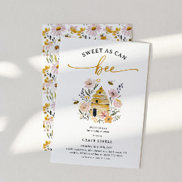 Convite Boho Sweet as Can Bee Baby Shower