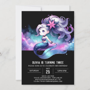 Convite Boho Sweet Mermaid Birthday