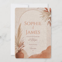 Convite boho terracota casamento