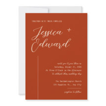 Boho Terracotta Burnt Orange Retro Moderno Elegant