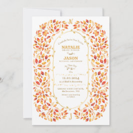 Convite Boho Terracotta Cai Deixa Casamento Russo