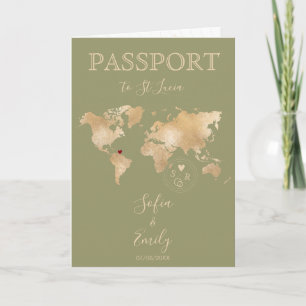 Convite Boho Terracotta Casamento Passaporte Duas Meninas 