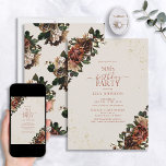Convite Boho Terracotta Greenery Floral 50º Aniversário<br><div class="desc">Celebre um marco em estilo com nosso Boho Terracotta Greenery Floral 50º Convite de Aniversário. Da caligrafia feita à mão até ao terracota e às flores de aquarela de flores secas verdes, este convite dá o tom para o seu dia especial. Com o padrão floral correspondente na parte de trás...</div>