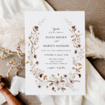 Boho Terracotta Wildflower Invitation