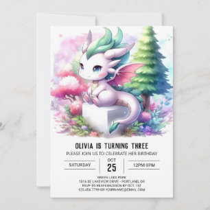 Convite Boho Theme Dragon Birthday