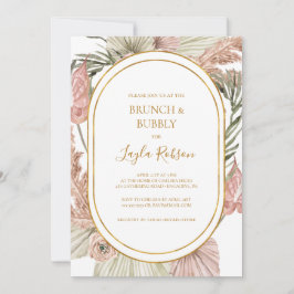 Convite Boho Tropical Botânica | Brunch e Chá