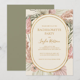 Convite Boho Tropical Botânica | Festa de solteira verde