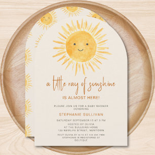 Convite Boho Um Pequeno Raio do Chá de fraldas Sol