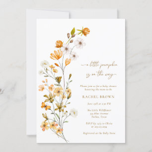 Convite Boho, Uma Pequena Abóbora Está A Caminho Do Chá de
