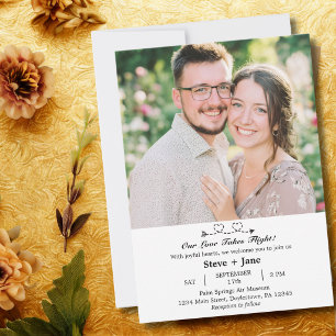 Convite Boho Viagem Casamento Elegante Romântico Foto Pers