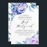 Convite Boho Violet Watercolor Peonies Floral Bat Mitzvah<br><div class="desc">Convite de morcego floral roxo mitzvah com flores de peônias de aquarelas com padrão floral correspondente. Personalize adicionando seus próprios detalhes. Este convite de peônia é perfeito para qualquer tema e estação de morcegos mitzvah.</div>