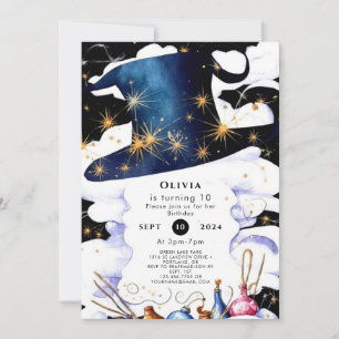 Convite Boho Wand Magic Wizard Birthday