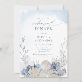 Convite Boho Watercolor Beach Rehearsal Dinner