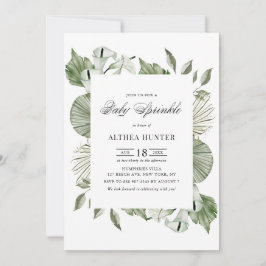 Convite Boho Watercolor Calla Lily Greenery Baby Sprinkle