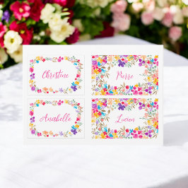 Convite Boho Watercolor Floral Place Modelo