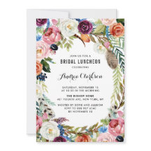 Boho Watercolor Frame Floral Bridal