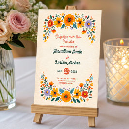 Convite Boho Watercolor Wildflower Weditation