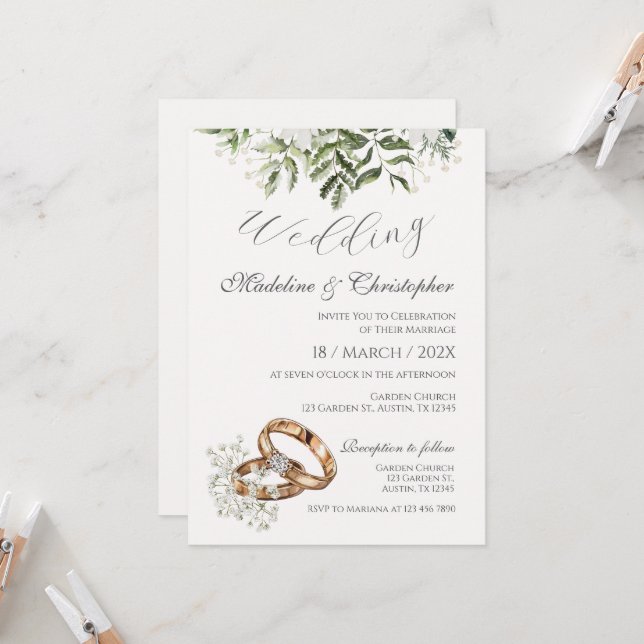 Convite Boho Wedding (Frente/Verso In Situ)