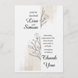 Convite boho wedding invitation