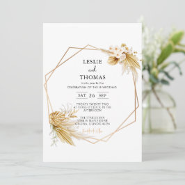 Convite Boho Wedding, Pampas, Modern Wedding