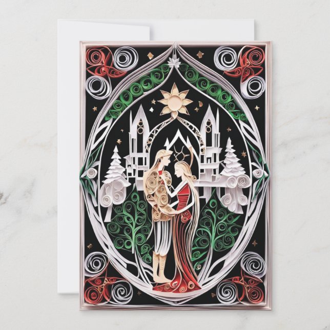 Convite Boho Wedding RSVP (Frente)