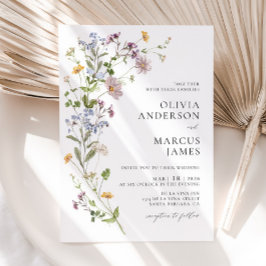 Convite Boho Whimsical Wildflower Invitation