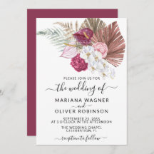 Boho White Orchids Blush Burgundy Casamento Floral