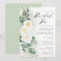 Boho White Rose Floral | Eucalyptus Bridal Tea
