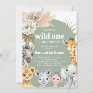 Convite Boho Wild One Chá de fraldas