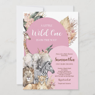 Convite Boho Wild One Girl Chá de fraldas
