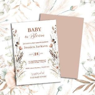 Convite Boho Wildflower Baby in Bloom