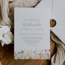 Convite Boho Wildflower Boda Wedda