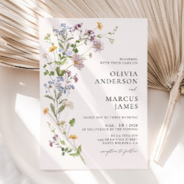 Convite Boho Wildflower Botanical Weditation