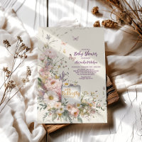 Boho Wildflower Butterflies Chá de fraldas