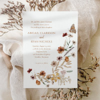 Boho Wildflower Butterfly Casamento