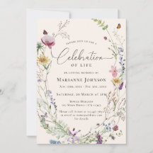 Boho Wildflower Celebração Floral da Vida
