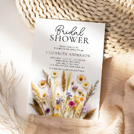Convite Boho Wildflower Chá de panela