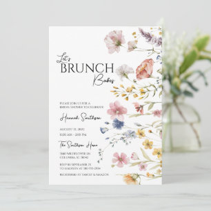 Convite Boho Wildflower Chá de panela Brunch