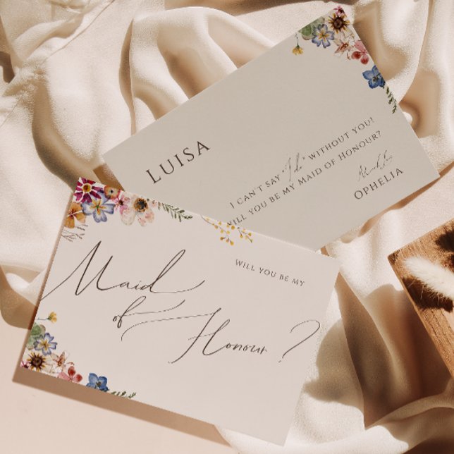 Convite Boho Wildflower Garden | Placa de Madrinha de casa (Criador carregado)