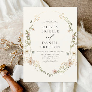 Convite Boho Wildflower Garden Wedding
