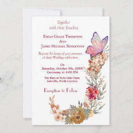 Convite Boho Wildflower Invitation