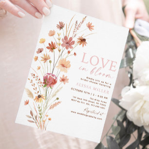 Convite Boho Wildflower Love in Bloom Chá de panela